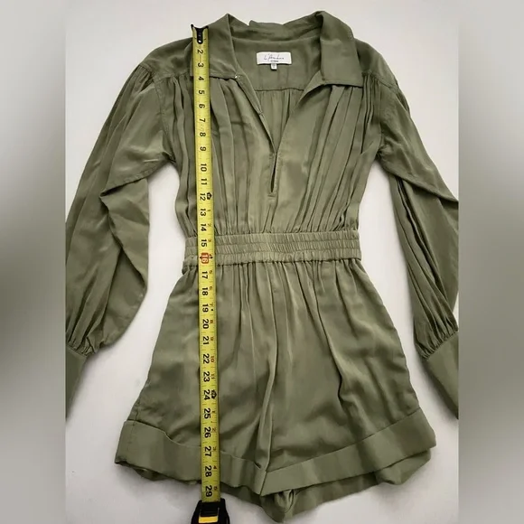 L'Academie Rayne Romper in Olive Green XXS - Picture 9 of 11